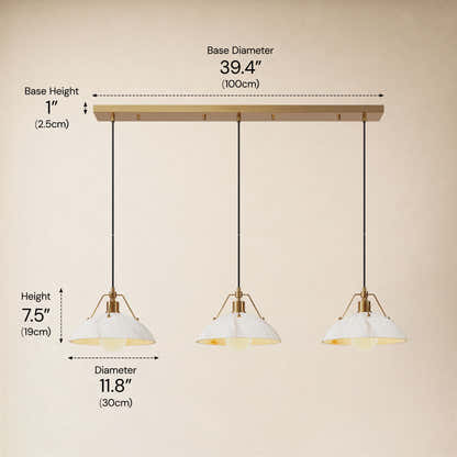 Aurevyn Resin Resin Alabaster Texture Multi-Light Linear Pendant