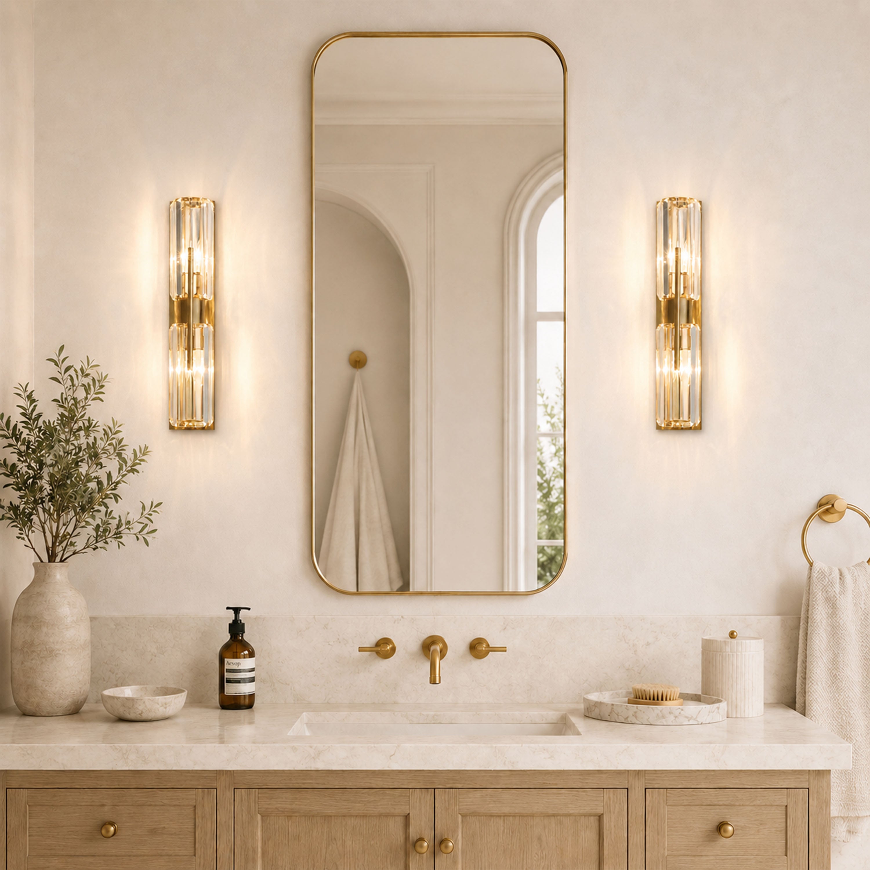 Kaelith Crystal Linear Wall Sconce