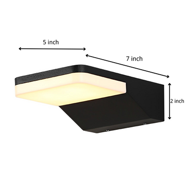 Rectangular Creative LED Waterproof Black Modern Outdoor Wall Sconces Lighting