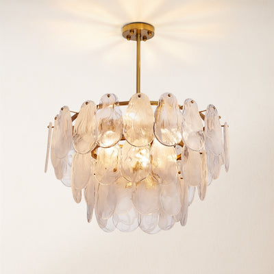 Elaris Glass Cloud Tiered Chandelier 24"D