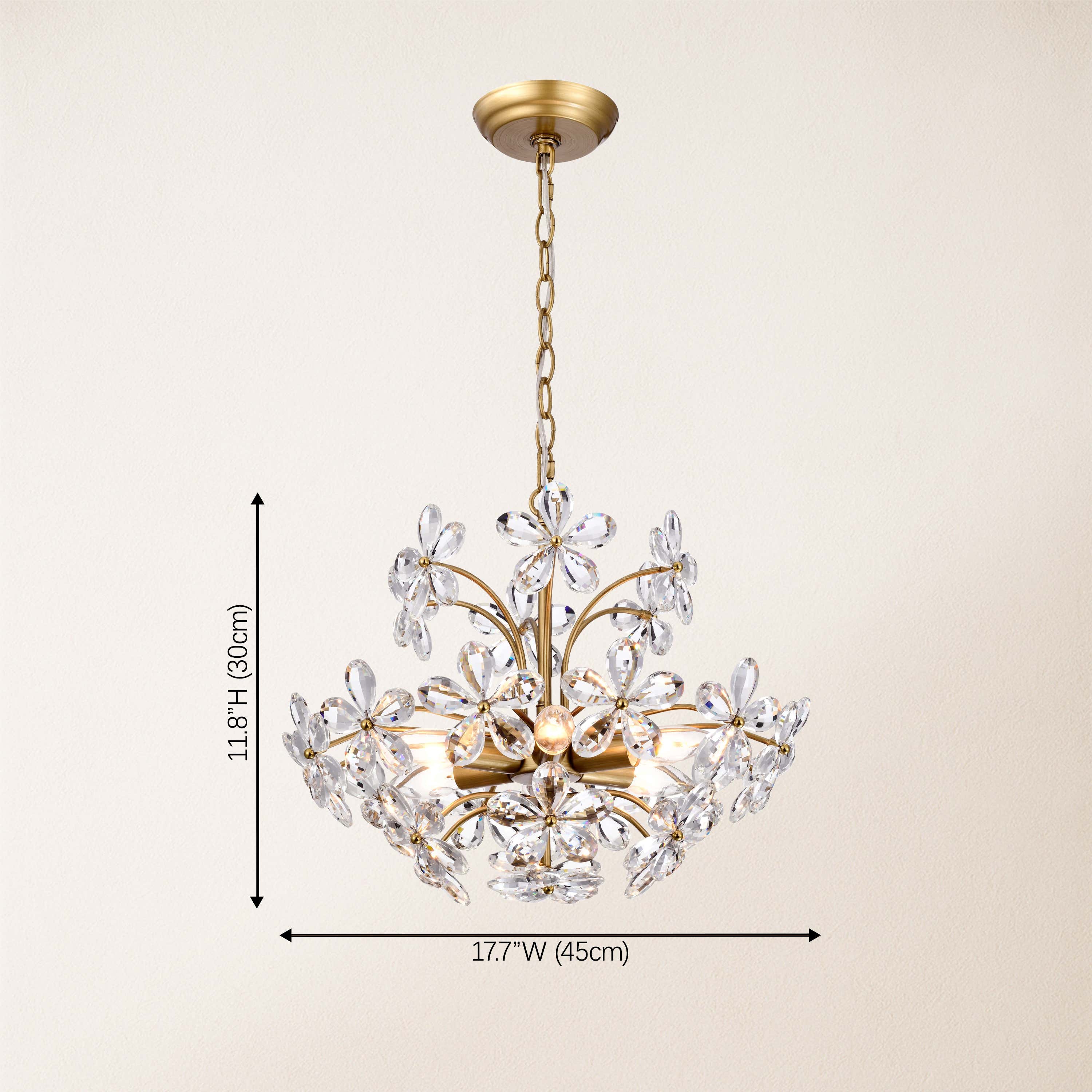 Liora Crystal Bloom Round Chandelier