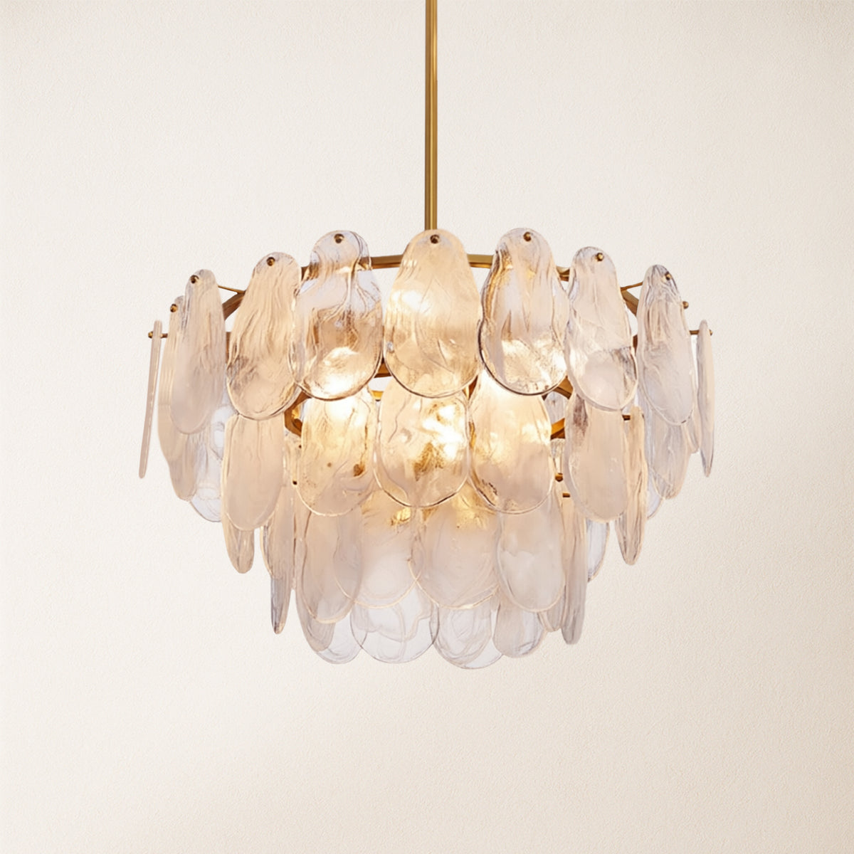 Elaris Glass Cloud Tiered Chandelier 24"D