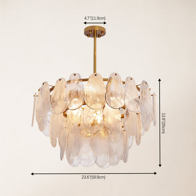 Elaris Glass Cloud Tiered Chandelier 24"D