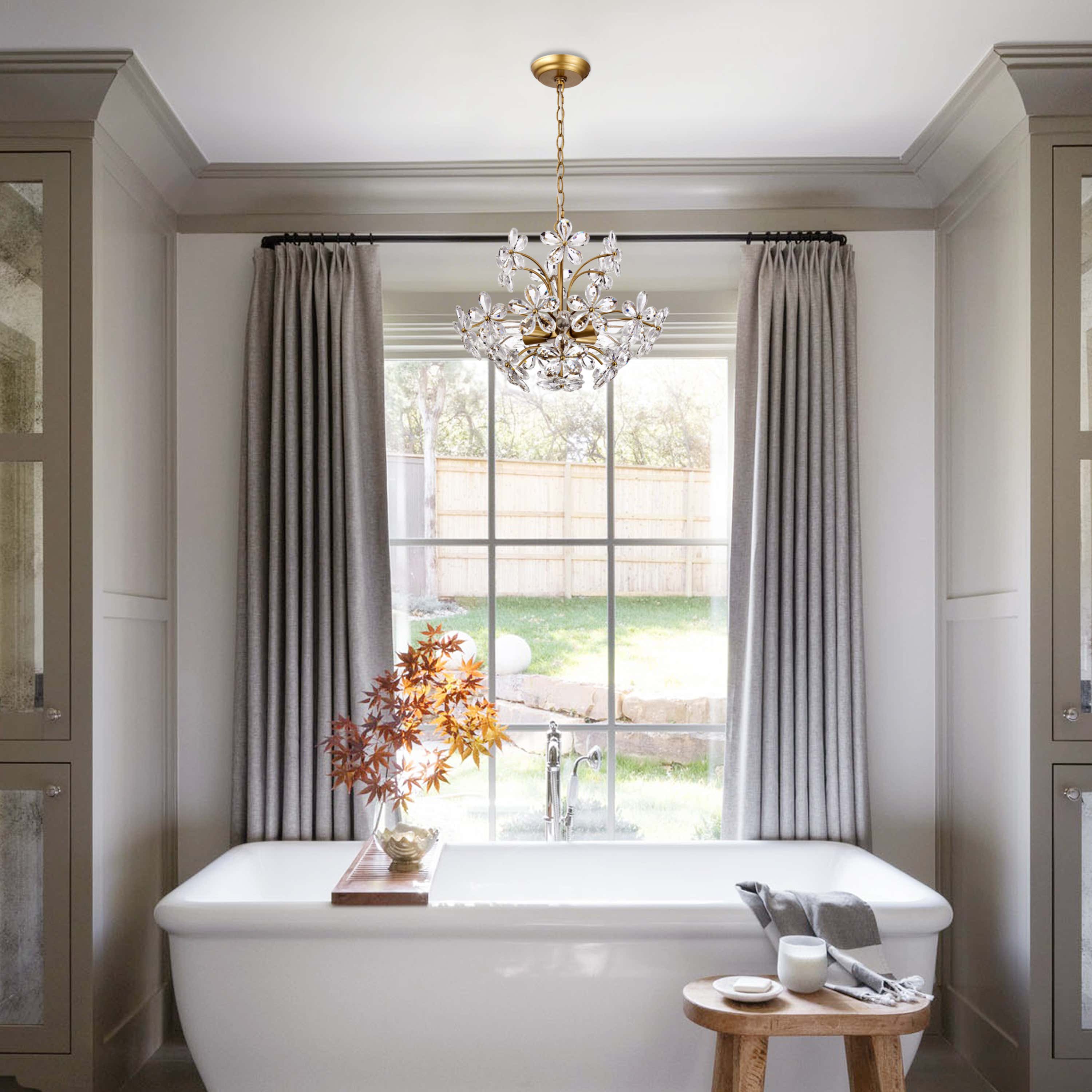 Liora Crystal Bloom Round Chandelier