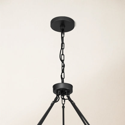 Cylora Glass Tube 2-Tier Round Chandelier 60"