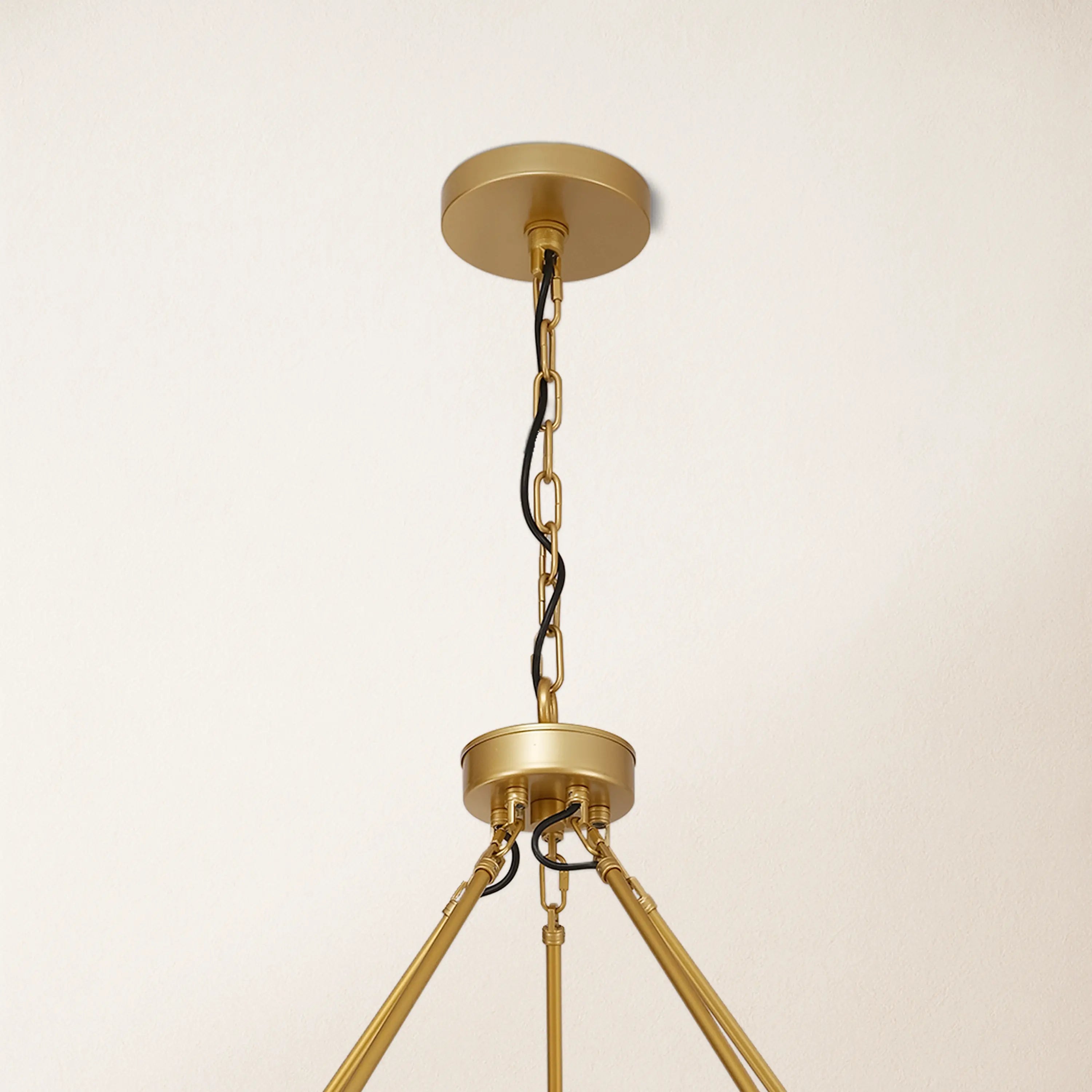 Cylora Glass Tube 2-Tier Round Chandelier 60"