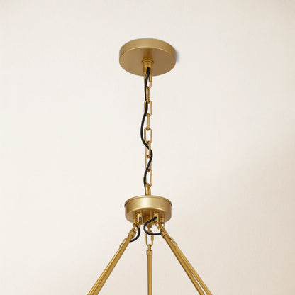 Cylora Glass Tube 2-Tier Round Chandelier 60"