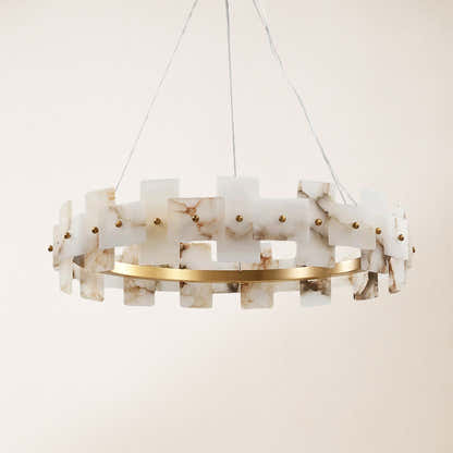 Calia Halo Alabaster Round Chandelier