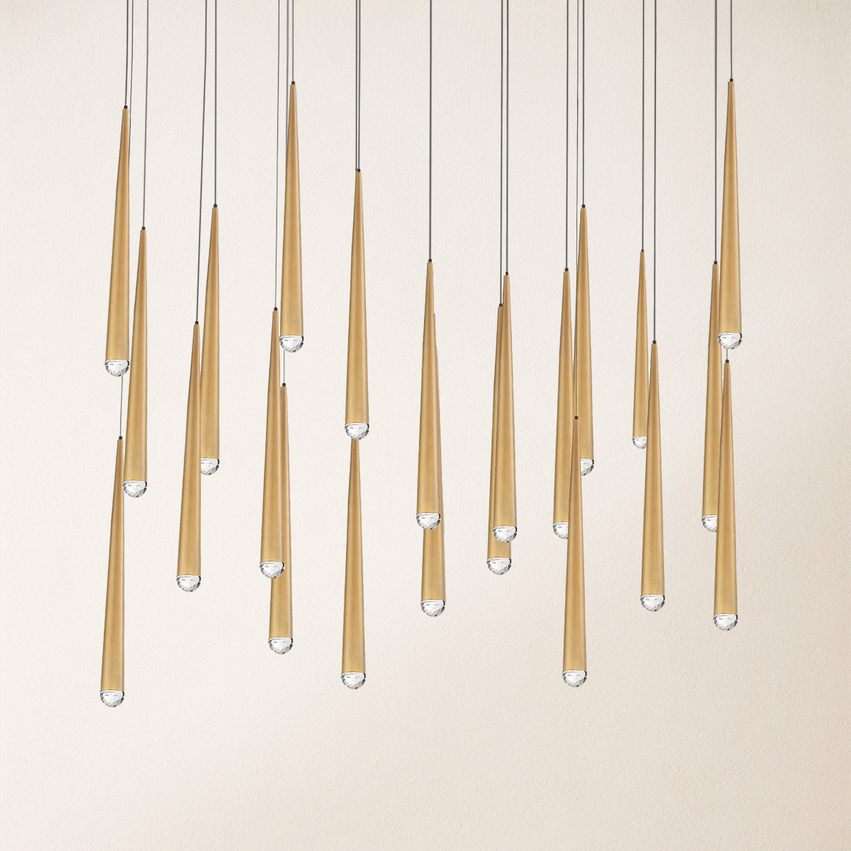 Anthropology Rectangle Crystal Pendant 54"W