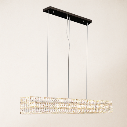 Mia Rectangular Crystal Chandelier 61"W