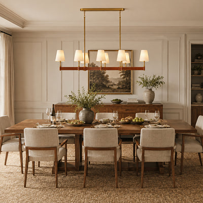 Corvella Leather Custom Linear Chandelier 62" 72"W