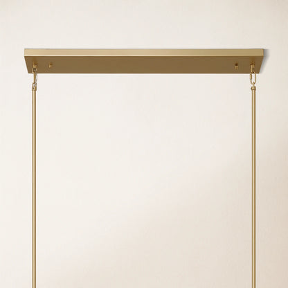 Cylora Glass Tube Rectangular Chandelier 68"