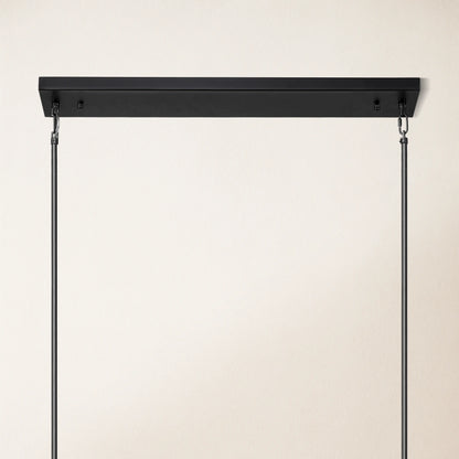 Cylora Glass Tube Rectangular Chandelier 68"