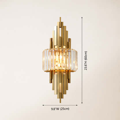 Solvoria Crystal Stepped Column Wall Sconce