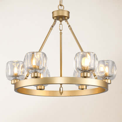 Vellum Round Chandelier 24"D