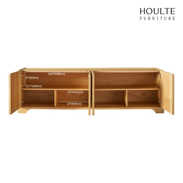 Aurora Oak Media Console 80"