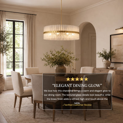 Mariselle Bubble Glass Round Chandelier 40"D