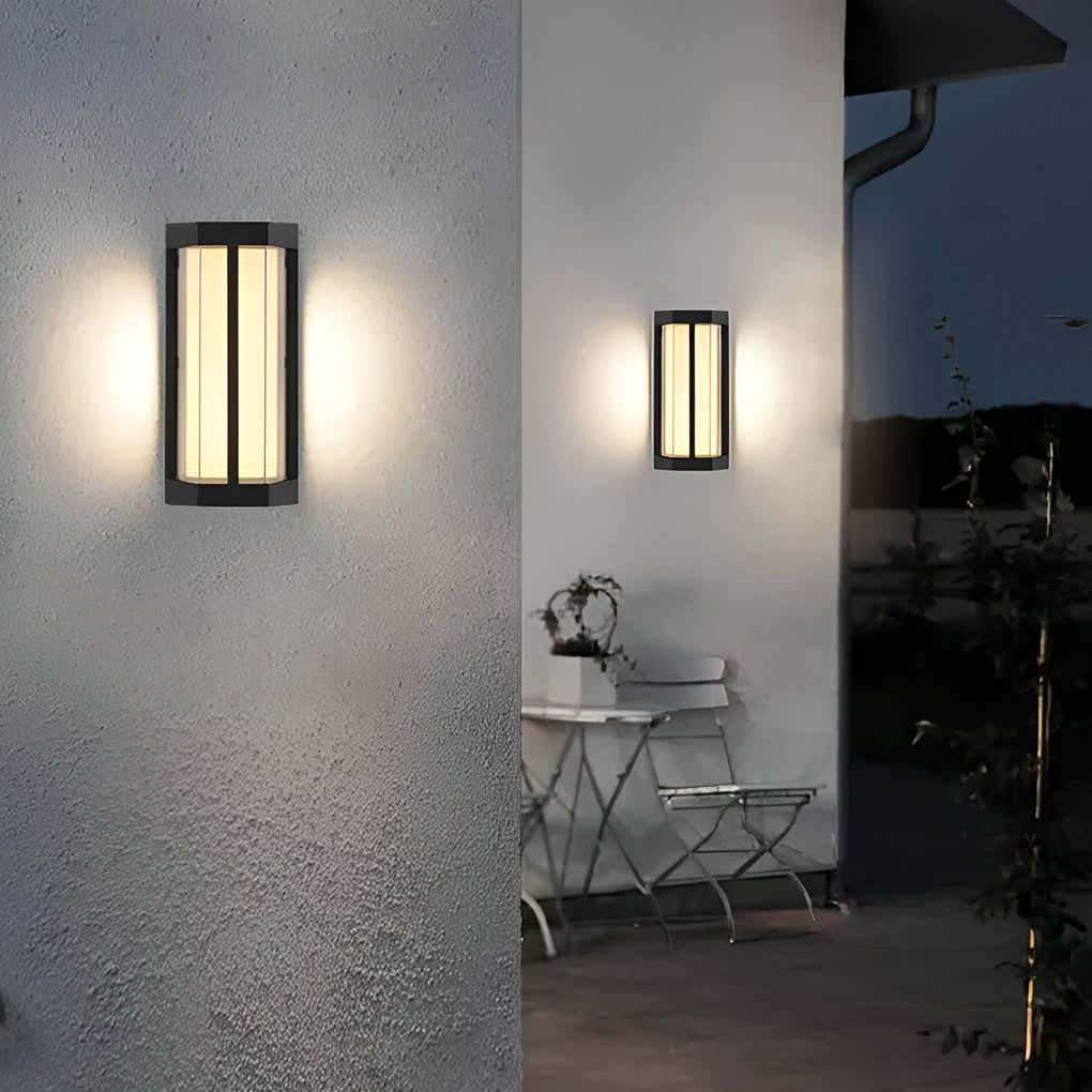 Cliffhold Double Acrylic Shade Outdoor Wall Light