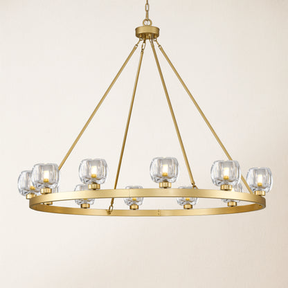 Vellum Round Chandelier 48"D