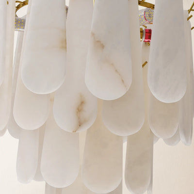 Caldera Alabaster Round Chandelier 22"