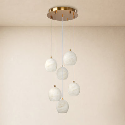 Quorvyn Resin Globe Round Chandelier