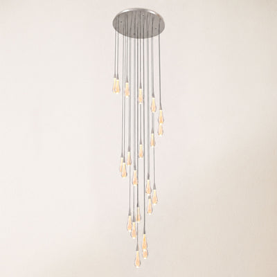 Teardrop Crystal Drop Round Chandelier