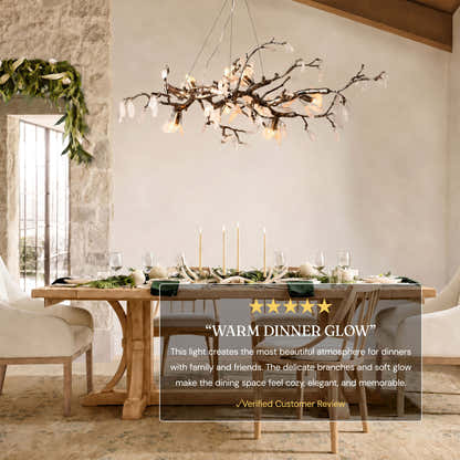 Arboris Rose Quartz Branch Chandelier 39.3"W