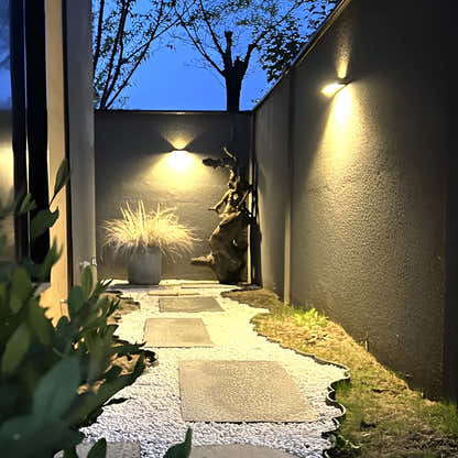 Vallum Rectangular Outdoor Up Down Wall Light