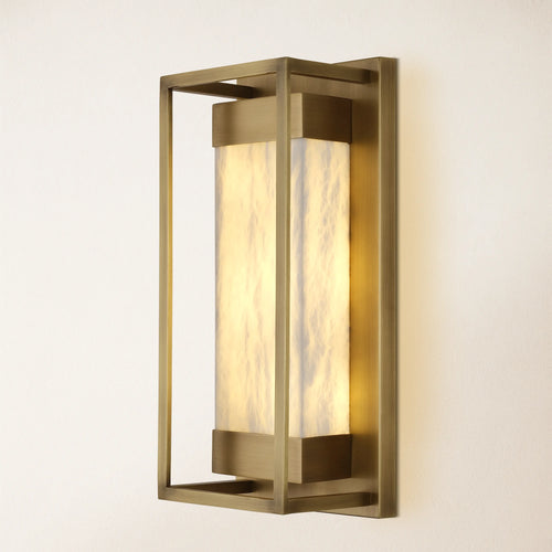 Bravura Alabaster Wall Sconce 15.7"H