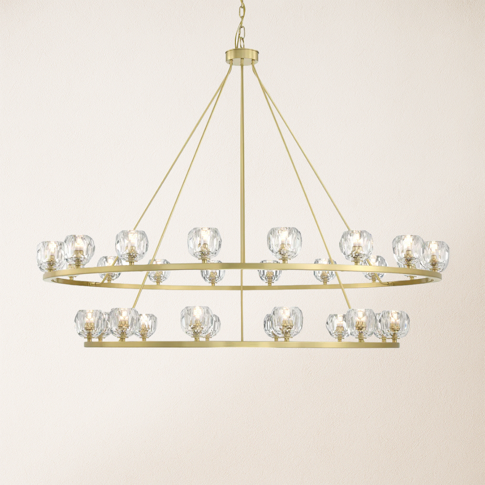 Aragon Tiered Crystal Round Chandelier 59"W