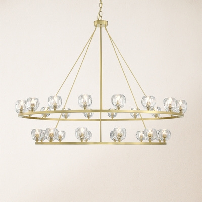 Aragon Tiered Crystal Round Chandelier 59"W
