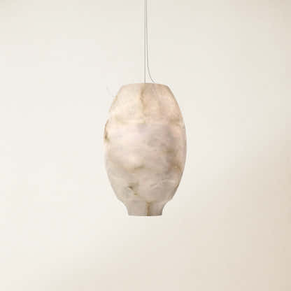 Dadaly Alabaster Lantern Small Art Round Pendant 7"W