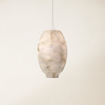 Dadaly Alabaster Lantern Small Art Round Pendant 7"W