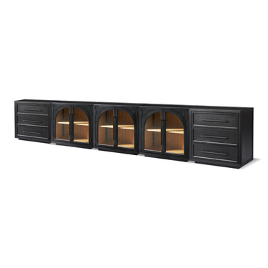 Alvar Arched Oak Modular Media Console(Set of 5)