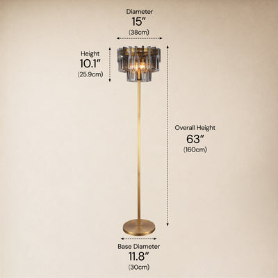 Cirelle Crystal Rectangular Table Lamp 63"H