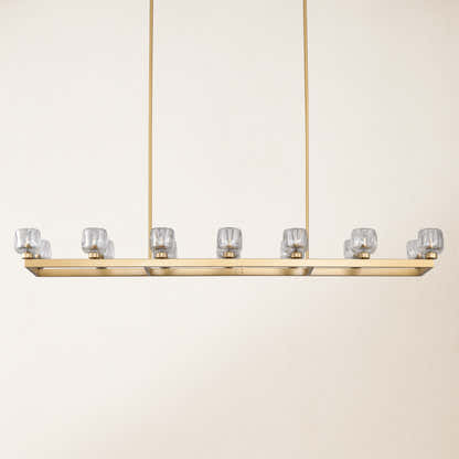 Vellum Rectangular Chandelier 68"W