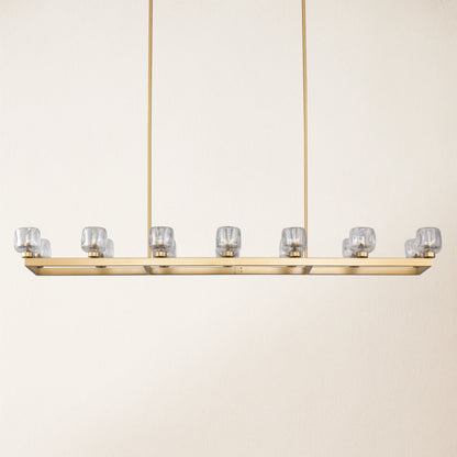 Vellum Rectangular Chandelier 68"
