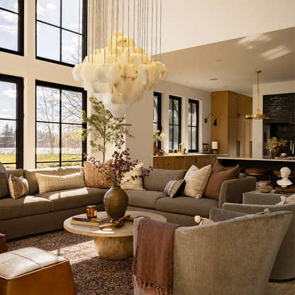 Talan Multi-layer Irregular Alabaster Chandelier 31.5"D#Finish_Gold