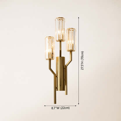 Zylia Crystal Cascading Wall Sconce