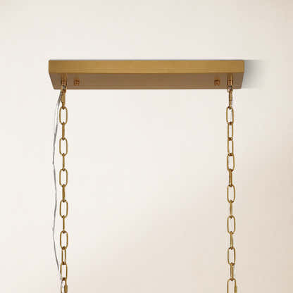 Caldera Alabaster Rectangular Chandelier 40"