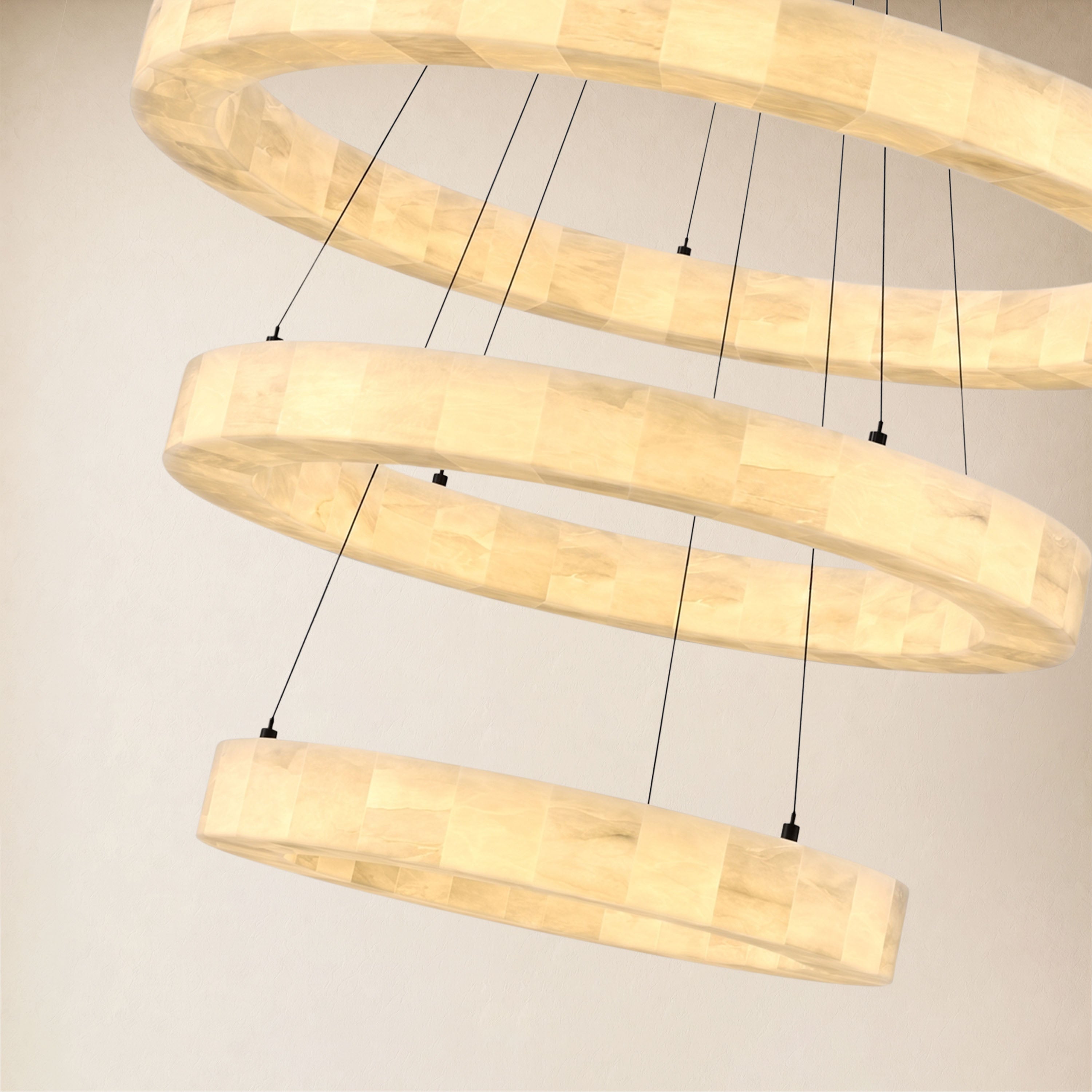 Soluna Alabaster 3 Tiered Custom Round Chandelier