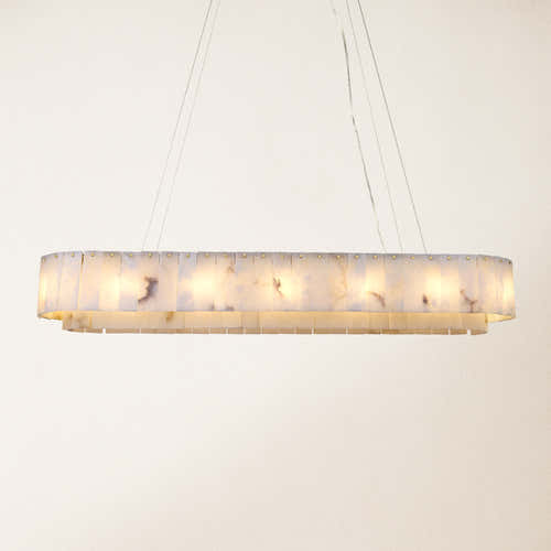 Sawyer Alabaster Oval Chandelier 54"#Finish_Gold