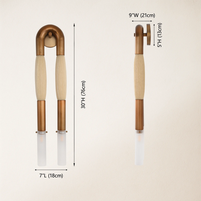 Horsehair Solid Brass Wall Sconce 30"H