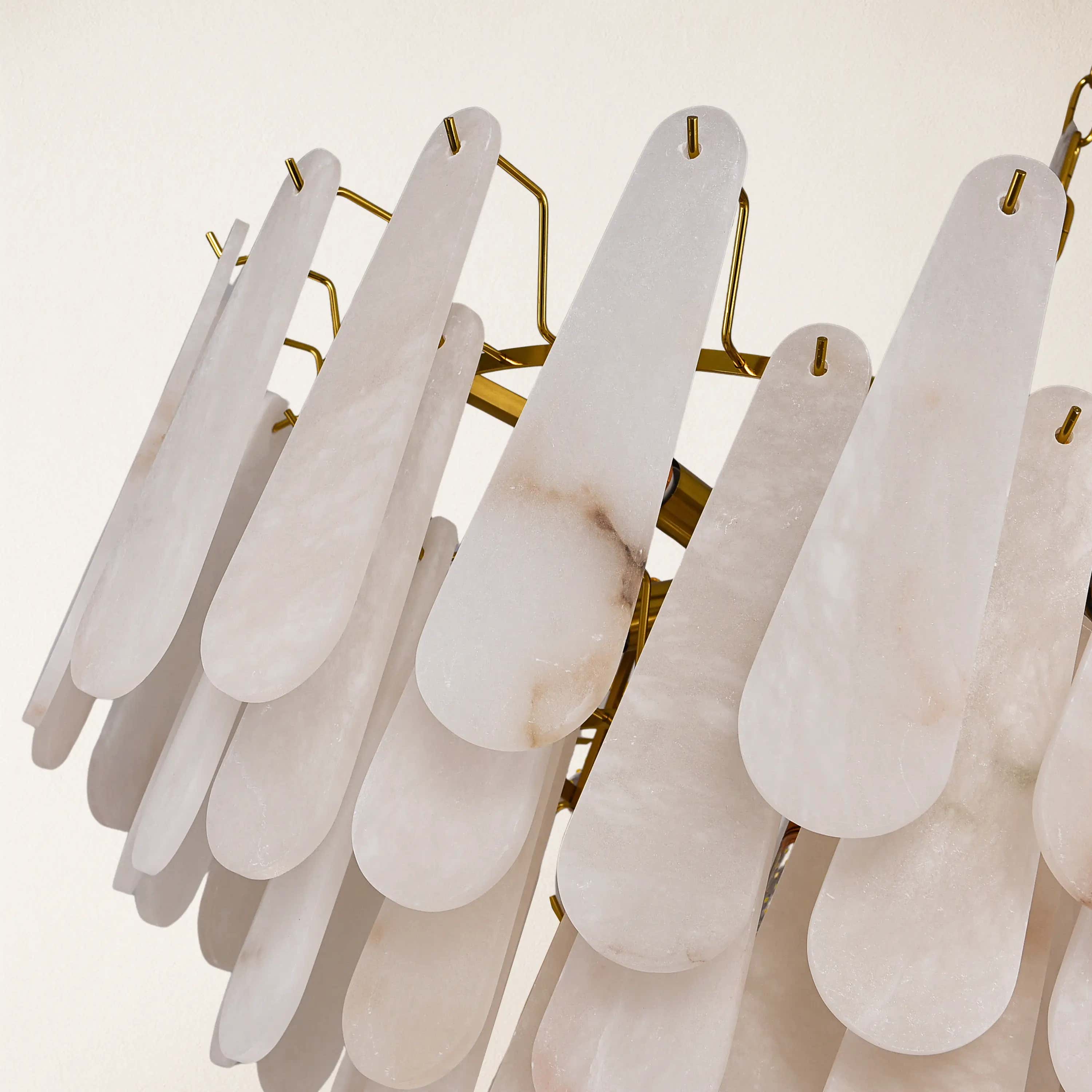 Caldera Alabaster Round Chandelier 32"