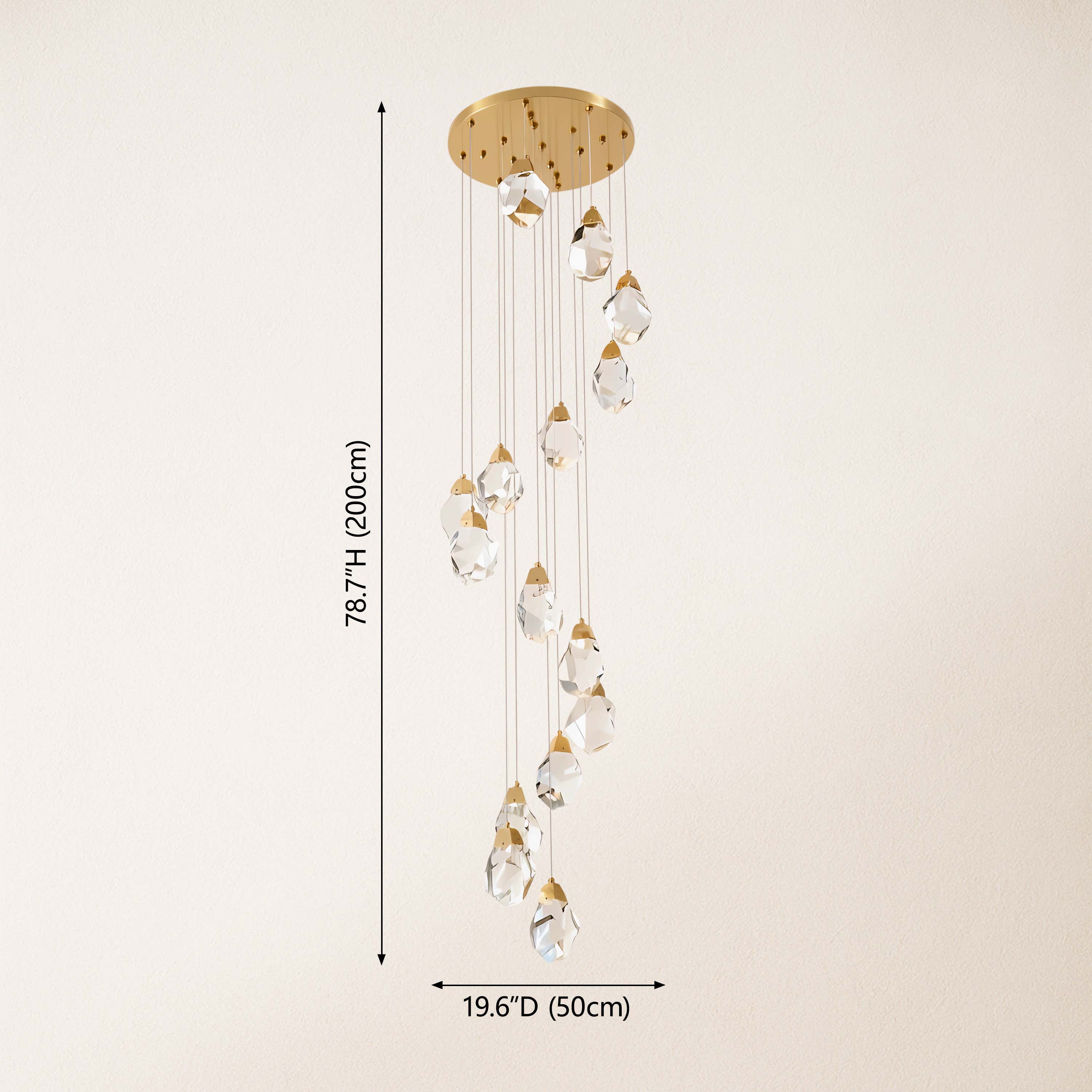 Aurelium Crystal Staircase Round Chandelier