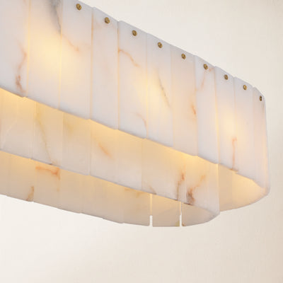 Sawyer Alabaster Oval Chandelier 40"