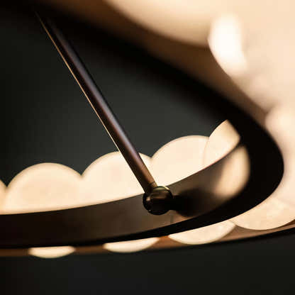 Nami Alabaster Global Suter Chandelier 57"D#Finish_Gold