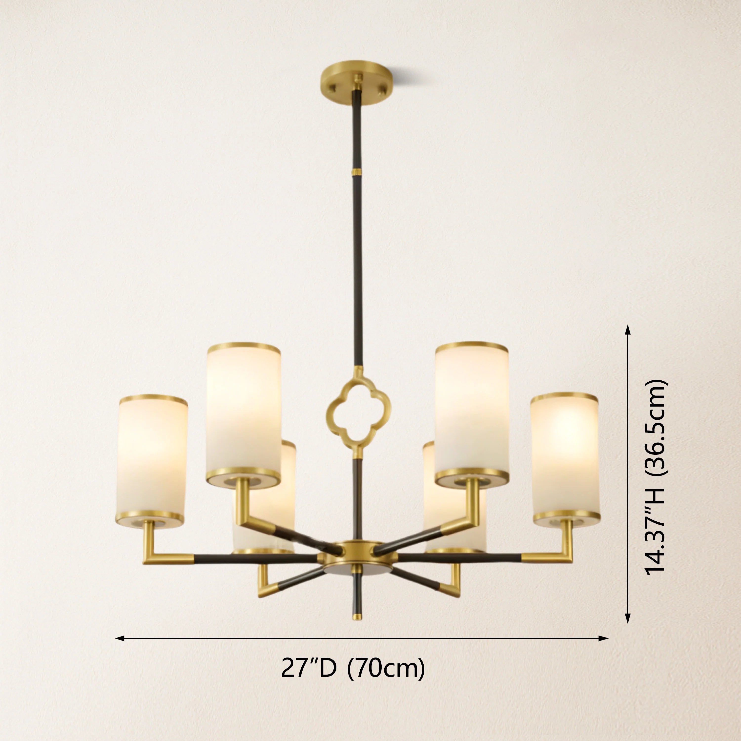 Moral Multi-layer Branda Alabaster Round chandelier 27"D