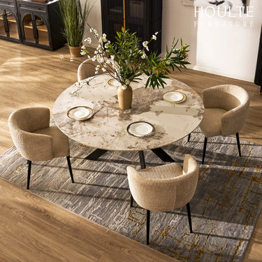Labarthe Round Sintered Stone Dining Table 63"