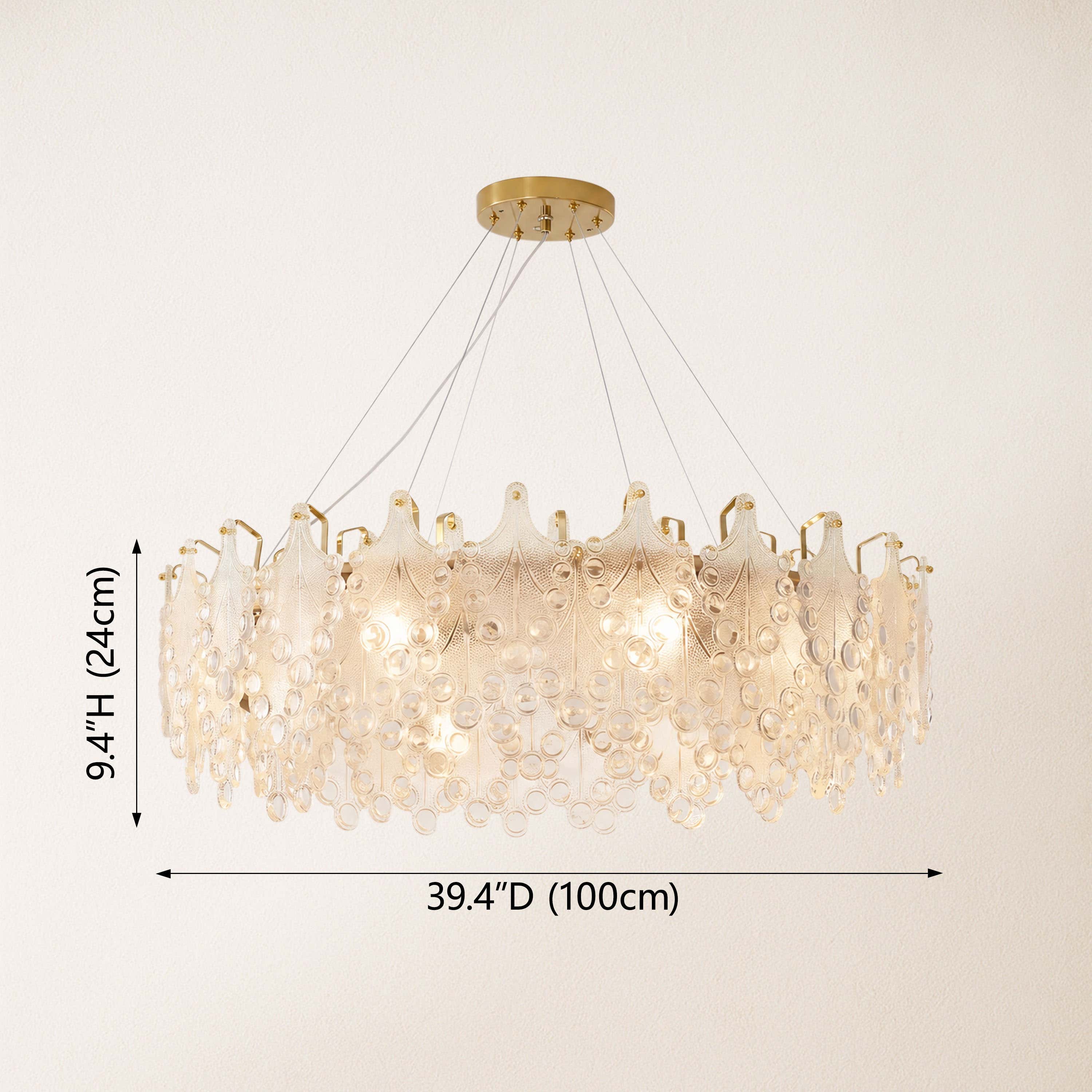 Veliora Layered Glass Chandelier